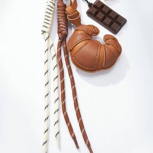 Porta-chaves Croissant Caramelo