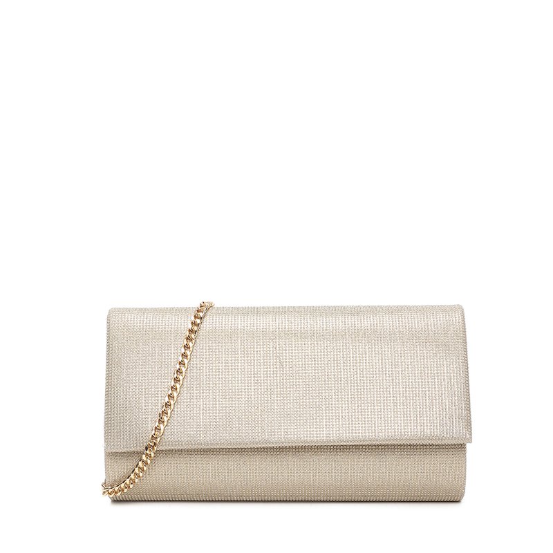 Clutch Cinza Arredondada