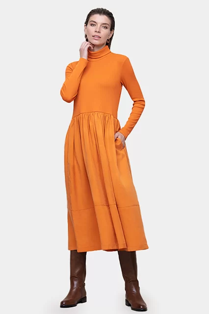 Vestido Midi Combinado